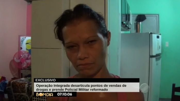 Mulher encontrada com drogas (Crédito: Reprodução/TV Meio Norte)