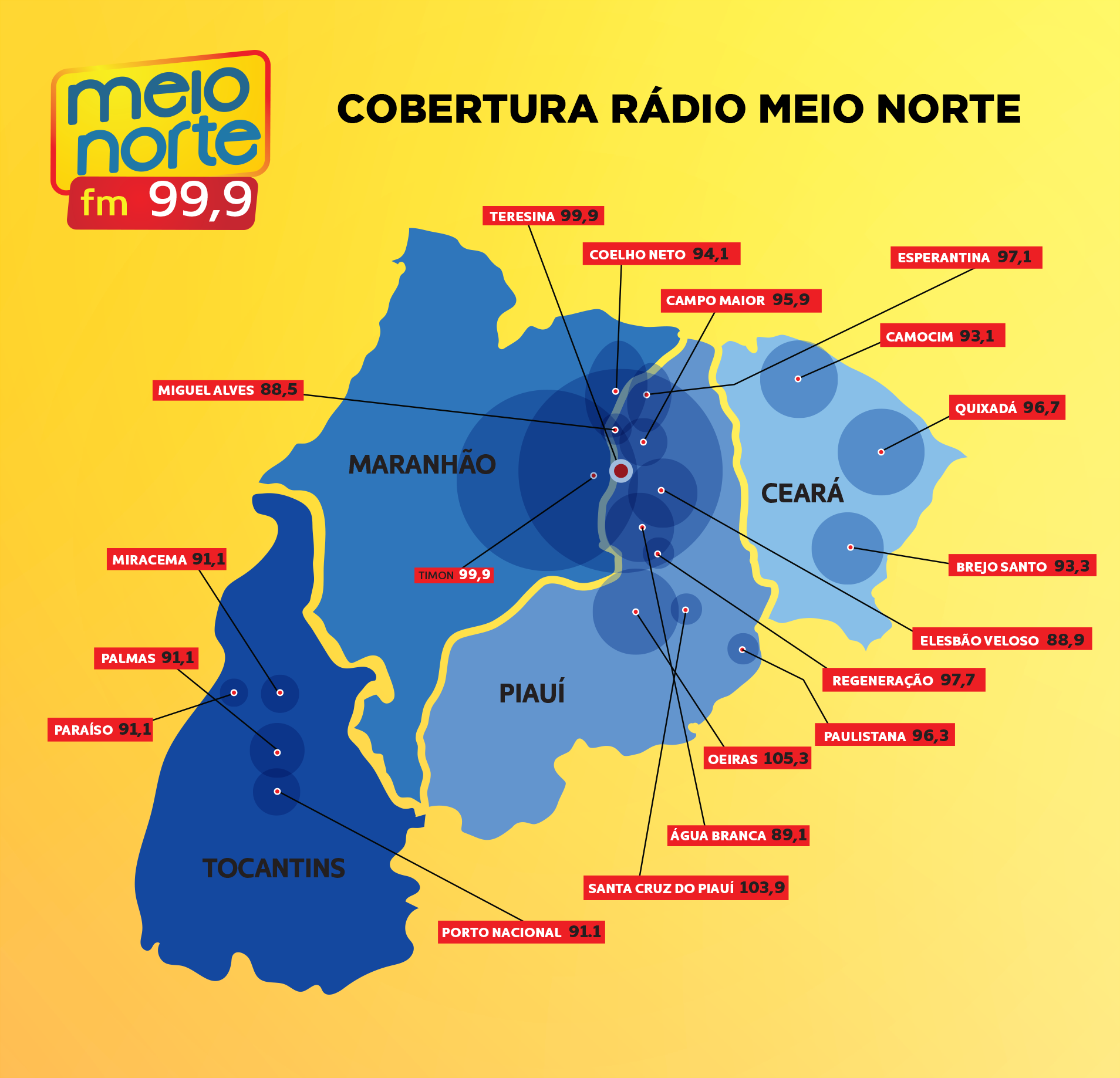 Cobertura da Rádio Meio Norte FM