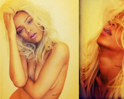 Loira novamente, Rihanna posa provocante e faz topless para promover marca de perfume