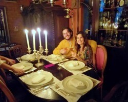 Fátima Bernardes curte jantar  romântico com o namorado Túlio Gadêlha