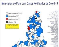 Piauí já tem 75 cidades com casos suspeitos ou confirmados de Covid