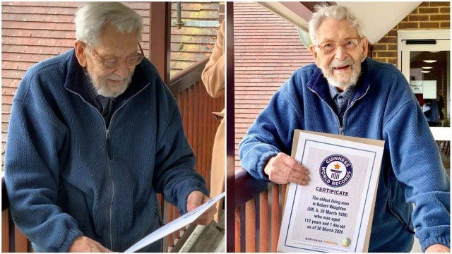 Por Covid-19, homem mais velho do mundo recebe certificado a distância - Imagem 1
