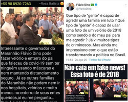 Oposição espalha fake news sobre velório do pai de Flávio Dino no MA