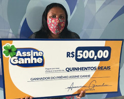 Assine Ganhe: 92ª sorteada recebe prêmio de R$ 500 no GMNC