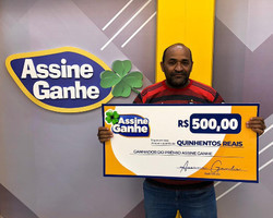 Assine Ganhe: 93º sorteado recebe prêmio de R$ 500 no GMNC