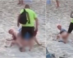 Casal que fazia sexo em praia é interrompido por banhista a chineladas 