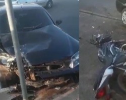 Jovem morre após colidir moto em carro, cair e bater cabeça no chão em THE