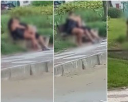 Vídeo: casal é flagrado fazendo sexo em plena luz do dia em praia de SP