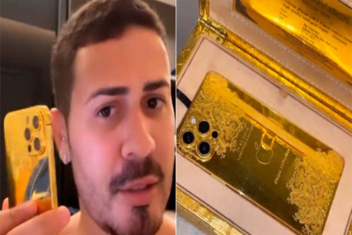 Carlinhos Maia ganha celular de ouro que custa R$ 100 mil 