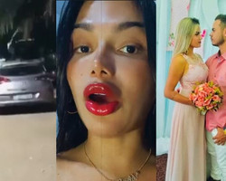 VÍDEO: Esposa arma barraco ao flagrar marido com travesti 'Anitta' em carro