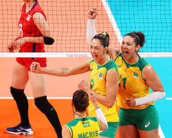 Vôlei feminino do Brasil atropela o Japão e vence por 3 sets a 0