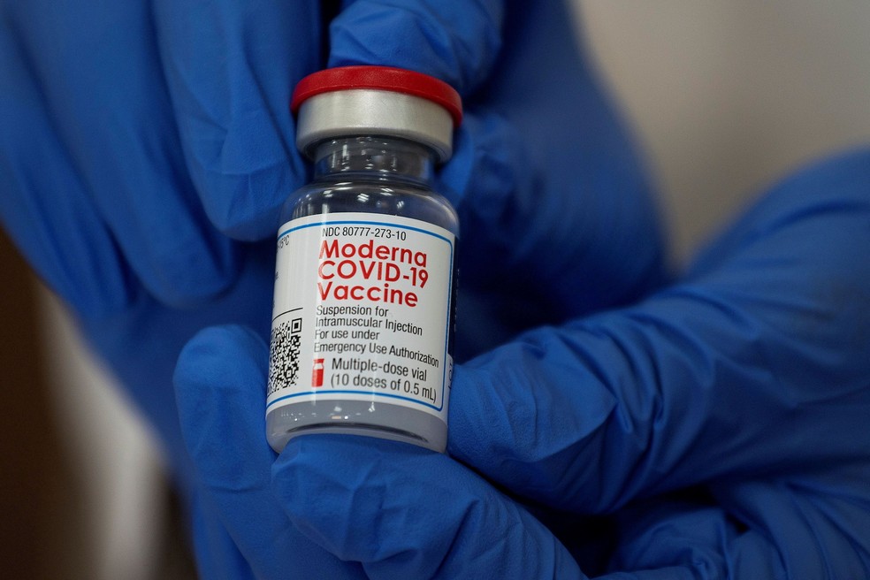 Vacina da Moderna — Foto: REUTERS/Eduardo Munoz