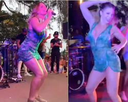 Sheila Mello dança músicas do “É o Tchan” e web vai à loucura: “A melhor”