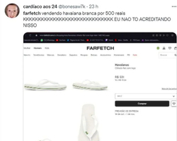 Site de moda de luxo recebe críticas após cobrar R$ 531 em chinelos