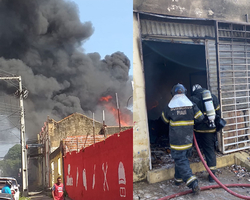 Incêndio de grandes proporções atinge loja no Centro de Teresina 
