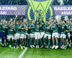 Comemoração: Palmeiras levanta taça do Brasileirão no Allianz Parque; vídeo