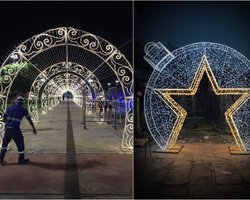 Prefeitura de Teresina inicia montagem da decoração e iluminação de Natal