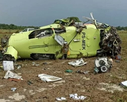 Helicóptero cai no Tocantins e duas pessoas ficam feridas no acidente