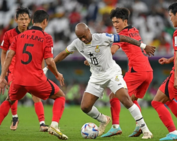Em jogo frenético, Gana vence Coreia do Sul e soma primeiros pontos na Copa