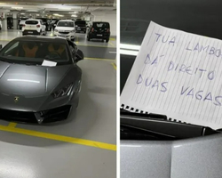 Lamborghini estacionada em duas vagas viraliza na internet e dono responde 