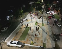 Prefeito João Luiz e deputada estadual Janaína Marques inauguram Praça 
