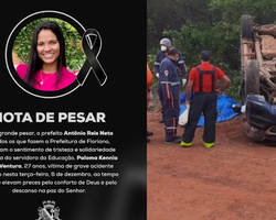 Assistente social da Prefeitura de Floriano morre após veículo capotar
