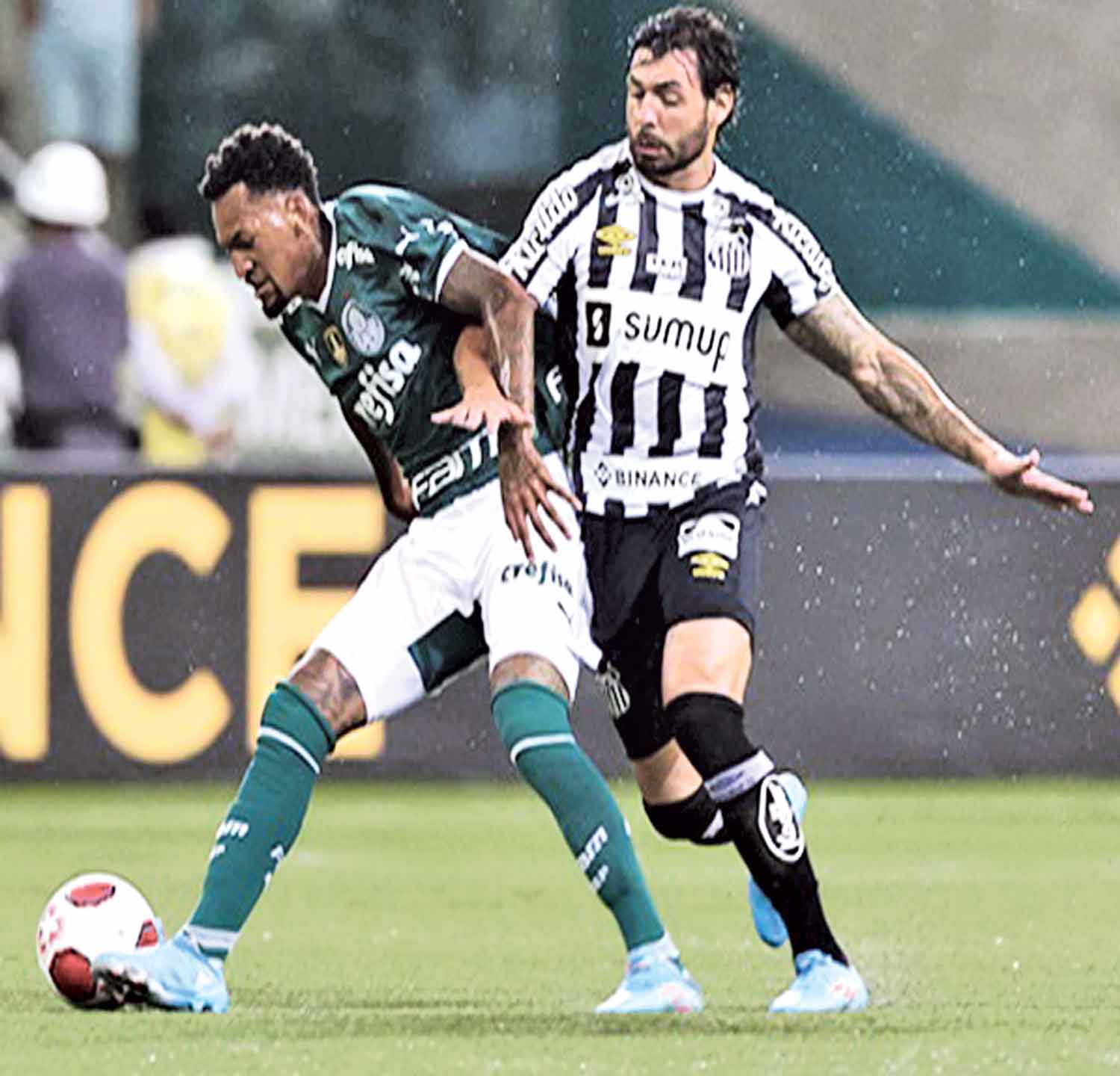 Jogo disputado cokm vitória do Palmeiras sobre o Santos- César Greco
