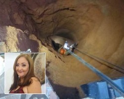 Bombeiros tentam resgatar mulher que caiu em poço de 30 metros no Ceará