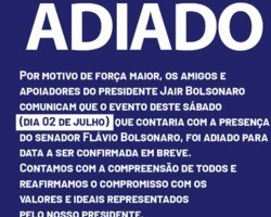 Vinda de Flávio Bolsonaro a Teresina é adiada: “Motivos de força maior”