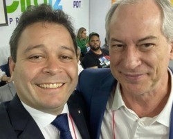 Evandro com Ciro Gomes em Brasília: “Representa a esperança para o Brasil”