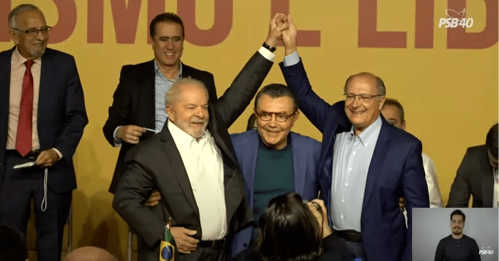 Com a presença de Lula, PSB oficializa Alckmin como vice-presidente (Foto: Reprodução/PSB)