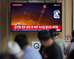 Coreia do Norte dispara dois mísseis, afirma Ministério da Defesa