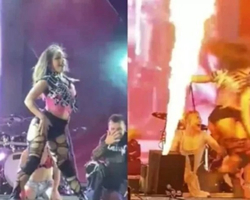 Vídeo: Dançarina de Luísa Sonza queima o cabelo em apresentação e viraliza
