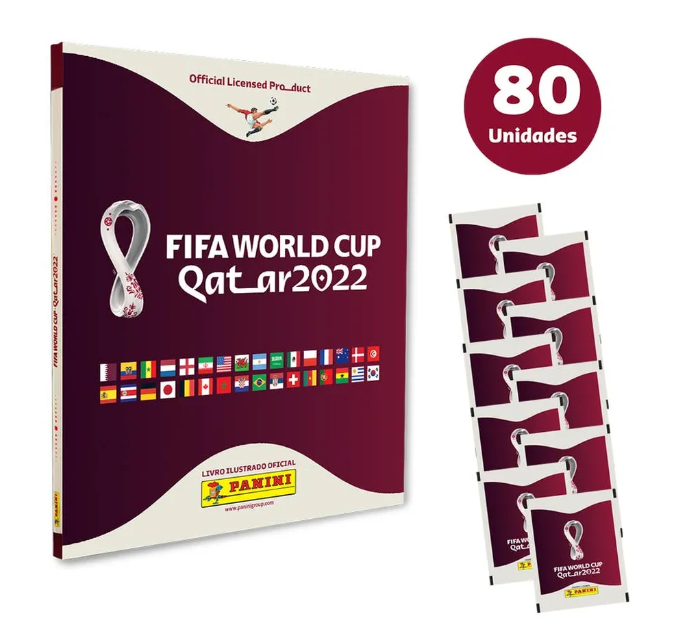 Preço do pacote de figurinhas do álbum da Copa do Mundo de 2022 dobra em relação edição anterior  (Foto: Panini)