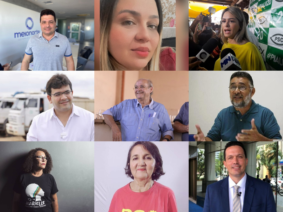 Candidatos ao Governo do Piauí (Foto: Reprodução/Rede MN)