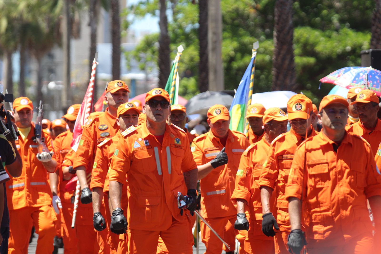 Corpo de Bombeiros no Desfile de 7 de Setembro (Foto: Raissa Morais)