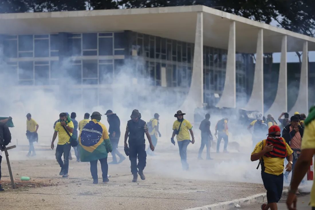 Bolsonaristas atacam sede do Supremo Tribunal Federal, na Praça dos Três Poderes Cristiano Mariz/O Globo 