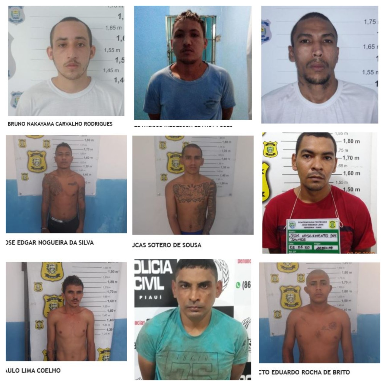 Assassino de PM está entre os nove foragidos da penitenciaria de Altos (Foto: Divulgação)
