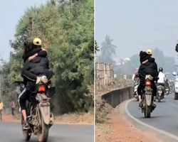 Casal circula de moto em posição íntima e é preso por 'atividade indecente'