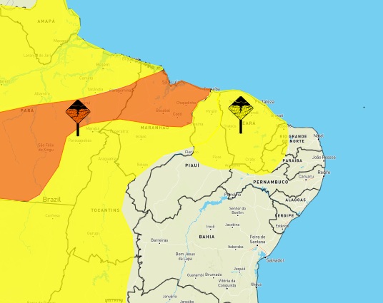 Municípios ao Norte e Centro-Norte do Piauí com alerta de chuvas intensas | FOTO: Reprodução
