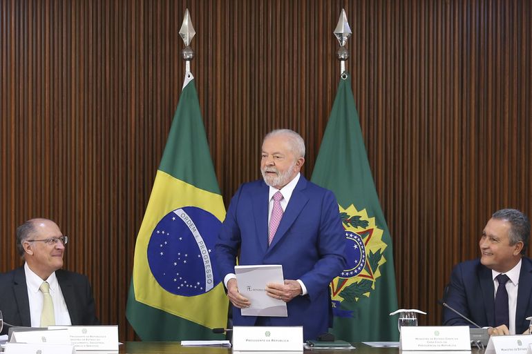Lula coordena primeira reunião ministerial Foto:  José Cruz-Agência Brasil 