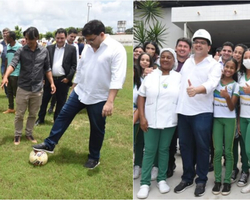 Rafael Fonteles inaugura estádio de futebol em Ipiranga e visita obras