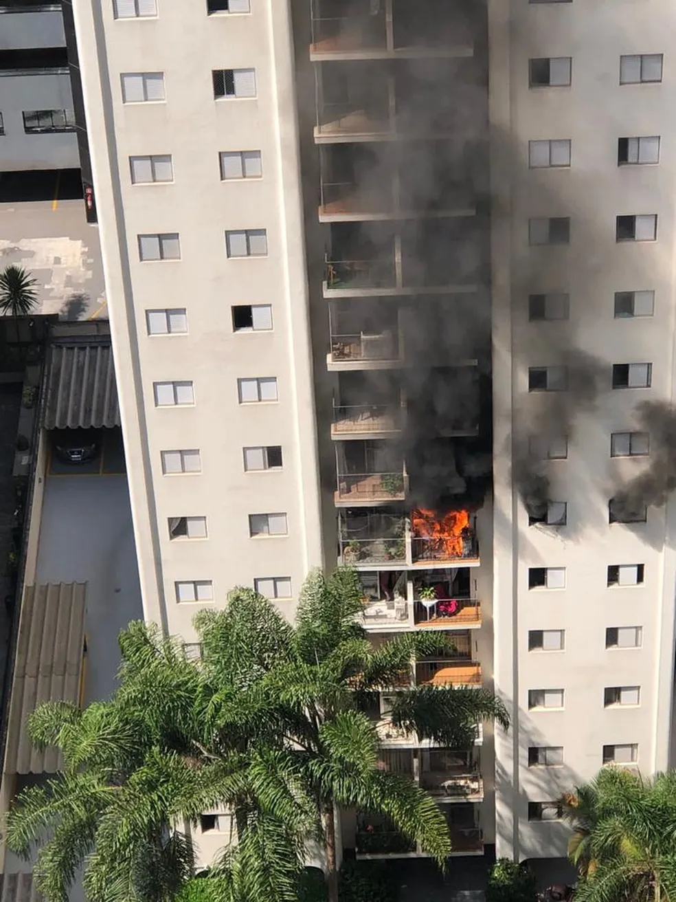 Incêndio em apartamento na Zona Sul de SP — Foto: Arquivo Pessoal
